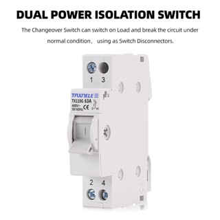 สวิตช์แยก เบรกเกอร์วงจร 1P MTS 40A 63A 230V 400V