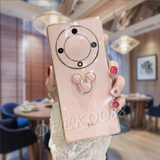 ใหม่ เคสป้องกันโทรศัพท์มือถือ แบบนิ่ม ลายหมีน่ารัก ชุบไฟฟ้า สําหรับ Honor X9a X8 X7a X6 X5 70 4G 5G 2023 X5 X7a X9a