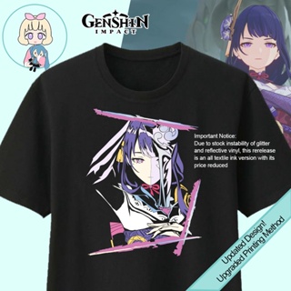 ▥✐▬Genshin Impact Raiden Shogun Ei Vinyl T Shirt Mihoyo Inazuma Beelzebul Baal Electro Archon Booba_03