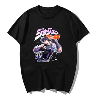 T-Shirtขายดี เสื้อยืดลําลอง แขนสั้น พิมพ์ลายการ์ตูน Jojo Bizarre Adventure Joseph Jostar Kawaii สไตล์ฮาราจุกุ เข้ากับทุก