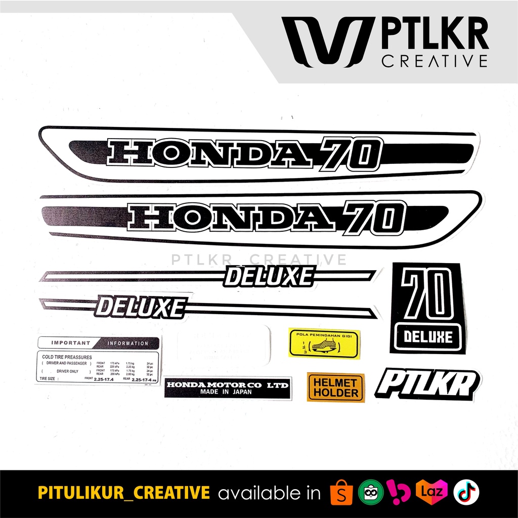 สติ๊กเกอร์ Honda C70 Striping (Unit)