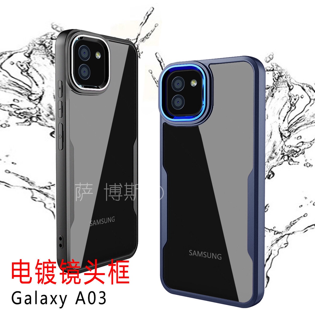 ส่งจากไทย Case For Samsung A03 หลังใส เคสกันกระแทก ขอบนิ่มหลังแข็ง PC+TPU