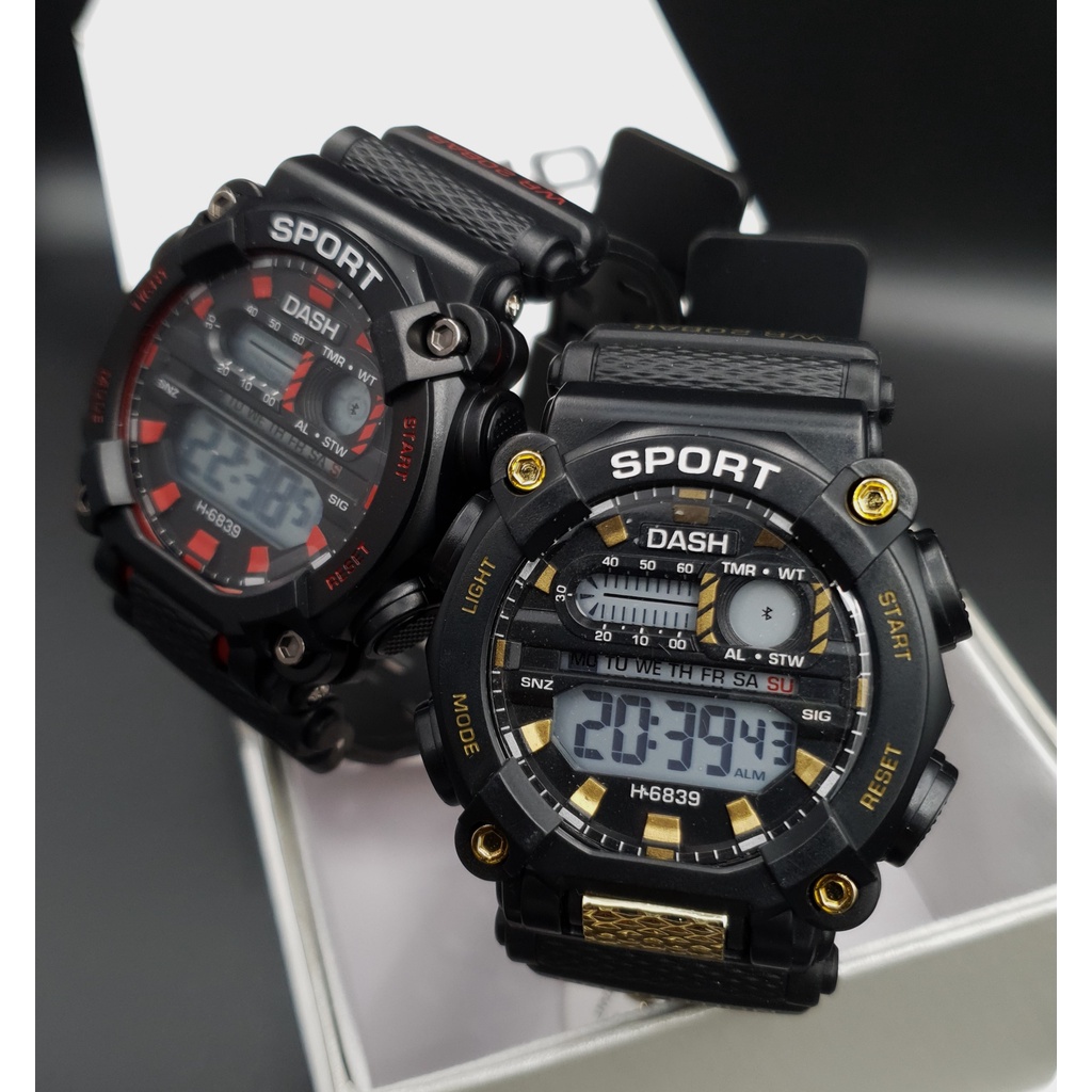 นาฬิกาข้อมือ Dash DZH ดีไซน์สปอร์ต กันน้ำ 30 เมตร สายยางซิลิโคน