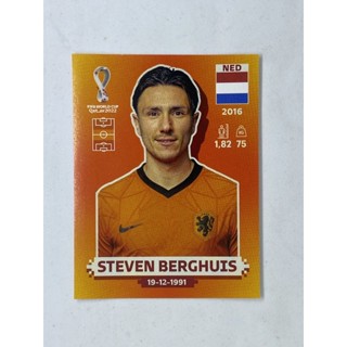 Steven Berghuis สติ๊กเกอร์สะสม ฟุตบอลโลก world cup 2022 Netherlands ของสะสมทีมฟุตบอล เนเธอร์แลนด์ ฮอลแลนด์