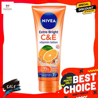 Nivea(นีเวีย) นีเวีย เอ็กซ์ตร้า ไบรท์ ซีแอนด์อี วิตามินโลชั่น 180 มล. Nivea Extra Bright C&amp;E Vitamin Lotion 180 ml.ผลิตภ