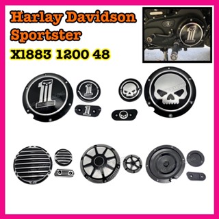 ฝาเดอบี้harlay davidson sportster xl883 xl1200 x48 ฝาครอบเครื่อง ฝาครอบคลัช ฝากระปุกน้ำมันเบรคหน้าฮาเลย์