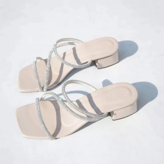 พร้อมส่งไวมาก! รองเท้ารุ่นมิเชล เพชรวิบวับใส่สวยมากกกกก สูง1.8นิ้ว