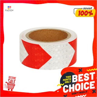 REFLECTIVE เทปสะท้อนแสงลายลูกษร RIGHT 5 ซม. x 10 ม. สีขาว-สีแดงREFLECTIVE TAPE RIGHT 5CMX10M WHITE/RED