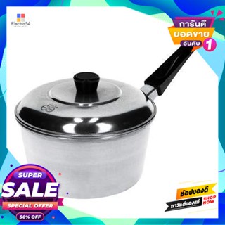 Pot หม้อด้ามอะลูมิเนียมพร้อมฝา สามห่วง ขนาด 18 ซม. สีเงินaluminum Pot With Lid, Three Rings, Size 18 Cm., Silver