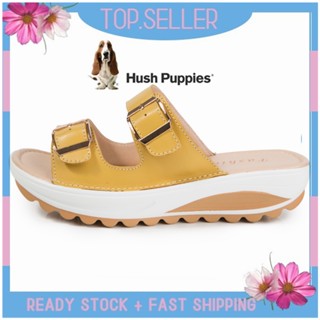 Hush Puppies รองเท้าแตะ ส้นแบน สไตล์เกาหลี ขนาดใหญ่ EU 40 41 สําหรับผู้หญิง