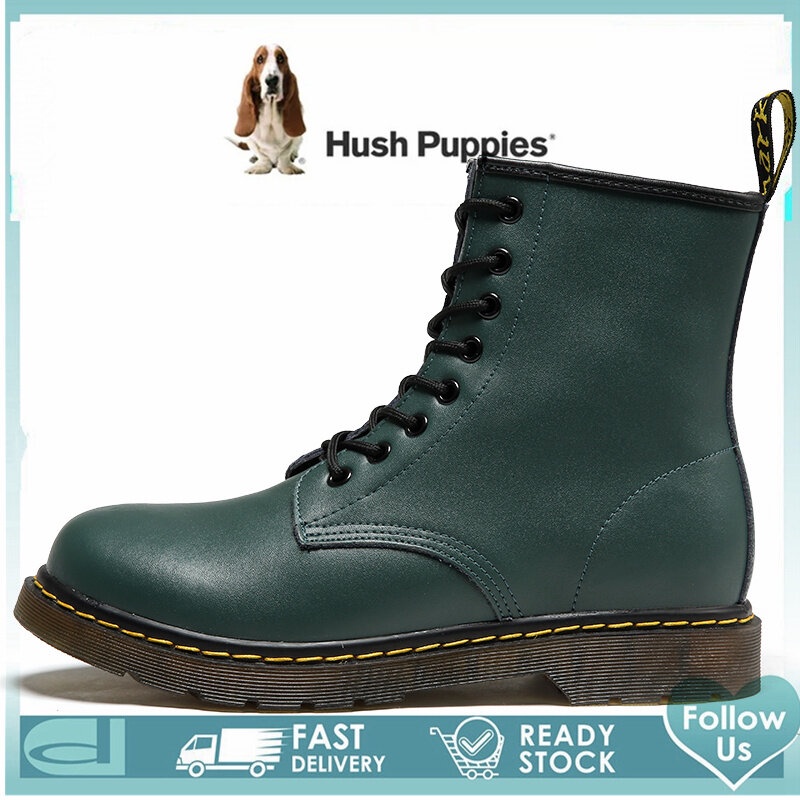 Hush Puppies ผู้ชายรองเท้าข้อเท้ารองเท้า High Cut รองเท้าหนังรองเท้าสําหรับชาย Martin รองเท้าผู้ชายร