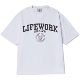 Lifework เสื้อยืดแขนสั้น ทรงหลวม เข้ากับทุกการแต่งกาย แฟชั่นฤดูร้อน สําหรับผู้ชาย