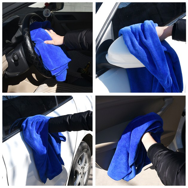 ผ้าเช็ดรถ ขนาด ผ้าไมโครไฟเบอร์ 180x60ซม ผ้าซับน้ำ420g ซับน้ำได้เยอะ รถแห้งไว - รูปที่ 2