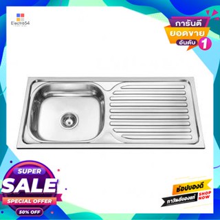 Sink อ่างล้างจานฝัง 1 หลุม 1 ที่พัก Zagio รุ่น Ls9643 ขนาด 96 X 43 X 17 ซม. สีสเตนเลสembedded Sink 1 Hole 1 Bed Zagio Mo