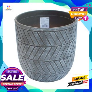 Plant กระถางต้นไม้ รุ่น 90016-3030S1-341-L ขนาด 11.5 นิ้ว สีเทา Plant Pot FONTE No. 90016-3030S1-341-L Size 11.5 Inch Gr