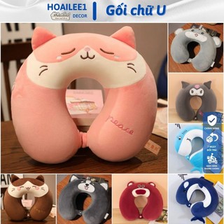 Gối chữ U cao su non HOAILEE1 kê cổ chống đau mỏi vai gáy dùng cho văn phòng du lịch quà tặng được chọn mẫu