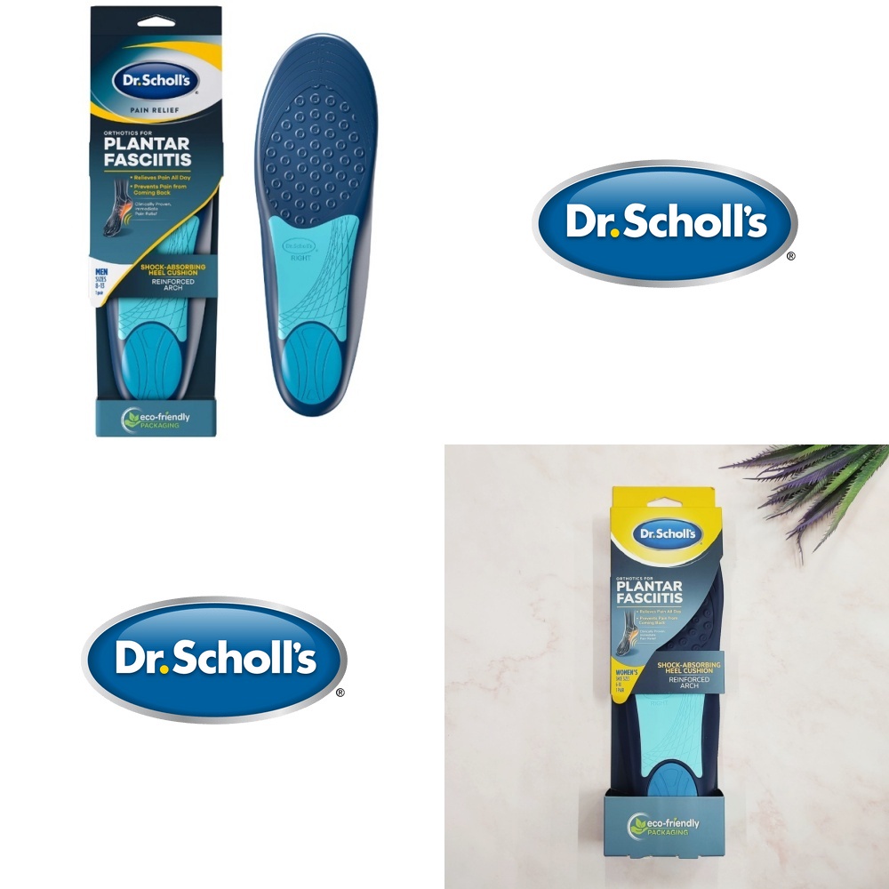 [Dr.Scholl's®] Insoles Orthotics for Plantar Fasciitis 1 Pair แผ่นรอง รองเท้า แผ่นเสริมส้นเท้า ลดแรงกระแทก
