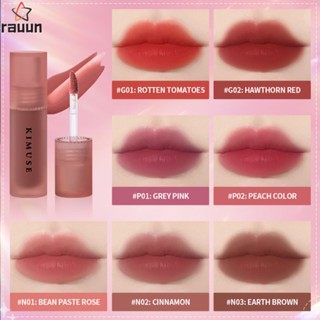 Kimuse Water Mist Lip Glaze Velvet Matte Natural Whitening Makeup ไม่จางหาย No-Stick Cup ลิปสติกลิปกลอส Rauun