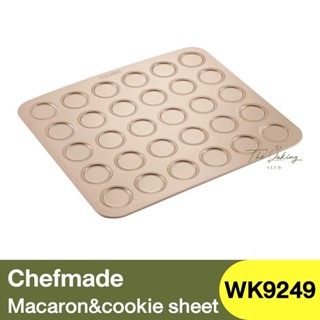 เชฟเมค ถาดอบคุกกี้แบบไม่ติด 30 ถ้วย Chefmade Macaron &amp; Cookie Sheet / WK9249 / พิมพ์มาการอง / พิมพ์เบเกอรี่ / พิมพ์อบ