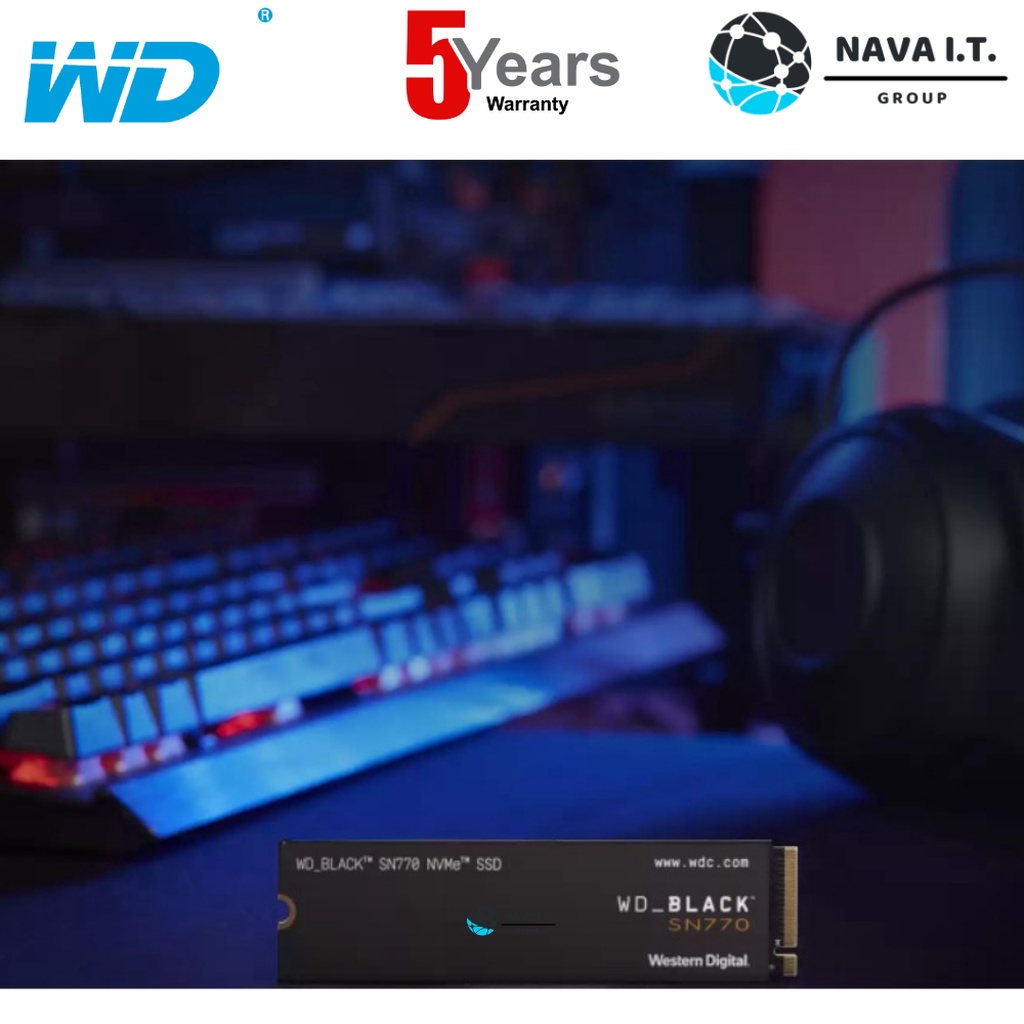 🛵มีส่งด่วน💨 WD SSD M.2 NVMe WD BLACK SN770 1TB GEN 4.0 (WDS100T3X0E)