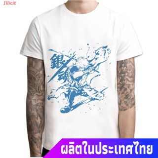 Illicit เสื้อยืดยอดนิยม เสื้อยืดพิมพ์ลาย Anime Gintama สำหรับผู้ชาย Popular T-shirts_08