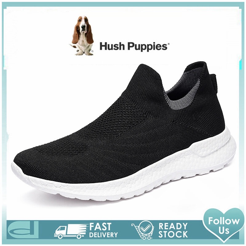 Hush Puppies รองเท้าผ้าใบลําลอง ส้นแบน ขนาดใหญ่ สไตล์เกาหลี สําหรับผู้ชาย เหมาะกับการเล่นกีฬา ไซซ์ 45 46