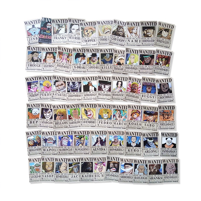 ชุดสติ๊กเกอร์ Bounty One Piece 60 ชิ้น ตัวละครและ Bounty ล่าสุด