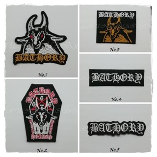 ตัวรีดติดเสื้อ งานปัก ตกแต่งเสื้อผ้า แจ๊คเก็ต Bathory Embroidered Iron on Patch  DIY