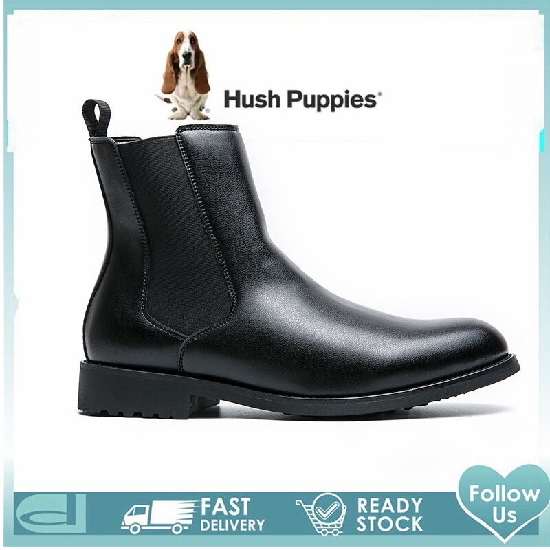 Hush Puppies ผู้ชายรองเท้าข้อเท้ารองเท้า High Cut รองเท้าหนังรองเท้าสําหรับชายรองเท้า Martin รองเท้า