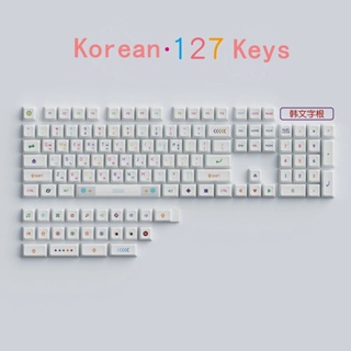Neon lights keycaps Thai/English/Korean Keycap 122 keys XDA Profile For 61/68/71/84/87/100 layout keyboard