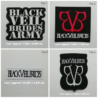 ตัวรีดติดเสื้อ งานปัก ตกแต่งเสื้อผ้า แจ๊คเก็ต Black Veil Brides Embroidered Iron on Patch  DIY