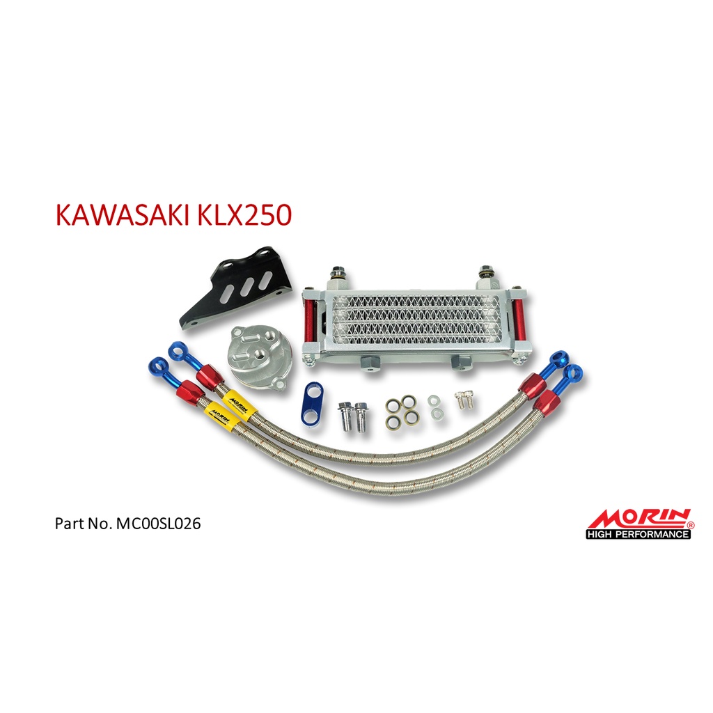 MORIN ออยล์คูลเลอร์ รุ่น KAWASAKI KLX 250 (Leewattana อะไหล่แต่งมอเตอร์ไซค์)