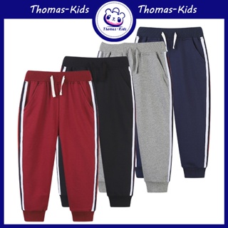 [THOMAS Kids] กางเกงวอร์มลําลอง ลายทาง สําหรับเด็กผู้ชาย ผู้หญิง อายุ 1-7 ปี เหมาะกับการวิ่งจ๊อกกิ้ง เล่นกีฬา ขายส่ง