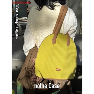 Nothe Case Original {Tea Salt Crisp Candy} กระเป๋าสะพายไหล่ลําลอง ความจุขนาดใหญ่ สไตล์ญี่ปุ่น เหมาะกับการพกพาเดินทาง [mushroom]