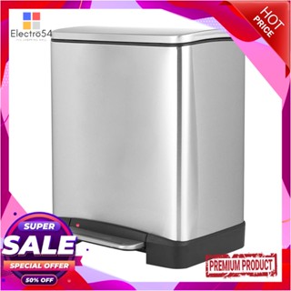 SQUARE ถังขยะเหยียบ ACCO CUBE2 EK1437MT ขนาด 20L สีเงินSQUARE DUSTBIN PEDAL ACCO CUBE2 EK1437MT 20L SILVER