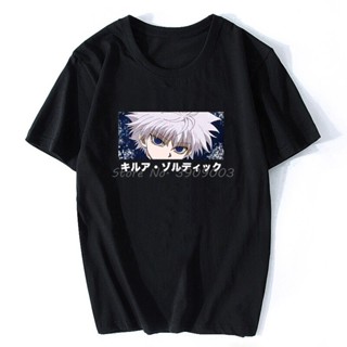 เสื้อยืดสีขาวผู้หญิง อะนิเมะ TShirt Hunter X ฮันเตอร์ Killua ตาพิมพ์ผู้ชายเสื้อยืดแฟชั่นลําลองเสื้อยืดผ้าฝ้ายด้านบน_05