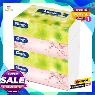 KLEENEX กระดาษเช้ดหน้า KLEENEX รุ่น เนเชอรัล ซอฟท์บอกซ์ 110 แผ่น (แพ็ก 4 ห่อ)