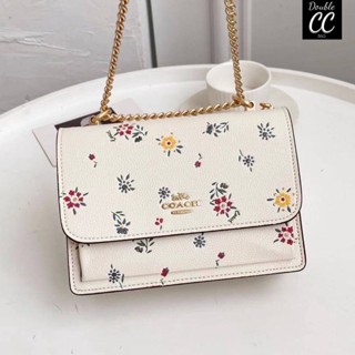 (แท้ 💯%‼ from Factory)  KLARE CROSSBODY WITH Flowers EMBROIDERY