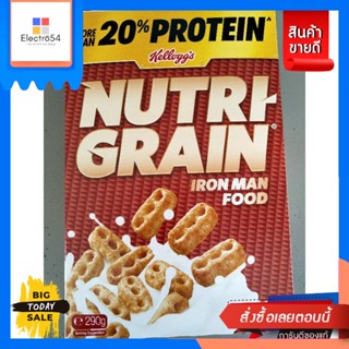 Kelloggs Nutri Grain ธัญพืชข้าวสาลี,ข้าวโอ๊ต และข้าวโพด อบกรอบ แคลล็อกซ์ 290 กรัม