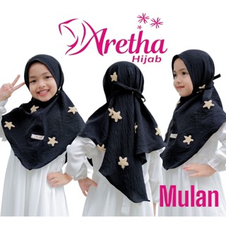 Hijab MULAN Star CRINKLE ORI ARETHA HIJAB แบบทันที