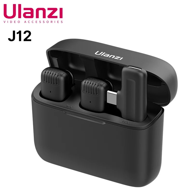 Ulanzi J12 Wireless Lavalier Microphone System ไมโครโฟนไร้สาย มี2หัวให้เลือก