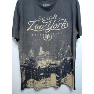 เสื้อยืด มือสอง งานแบรนด์ ZOO YORK อก 46 ยาว 29