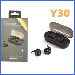 Y30 หูฟังไร้สาย TWS พร้อมกล่อง Bluetooth 5.0 Stereo สำหรับ Android IOS หูฟังบลูทูธ หูฟังสเตอริโอแยกเสียงซ้ายและขวา