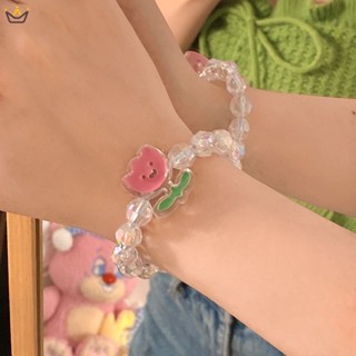 สร้อยข้อมือแฟชั่น ลายดอกทิวลิปน่ารัก 2023 YUE