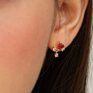 Lapaire l Heart tree gem earring