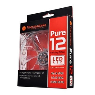 Thermaltake Pure 12 LED Fan Red พัดลมเคส ประกัน1Y