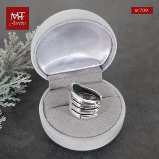 MT แหวนเงินแท้ รูปมือ ไซส์: 52, 55, 56 Solid 925 Sterling Silver Ring (sr709) MT Jewelry มณีธารา