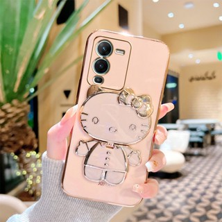 เคสนิ่ม ลายคิตตี้ พร้อมขาตั้ง สําหรับ vivo V27 V27eV25 Pro V25E V23 V23Pro V23E V20 V20Pro V20SE