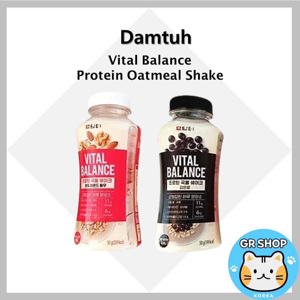 [Damtuh] Vital Balance Protein Oatmeal Shake 50g วอลนัทถั่วดํา อัลมอนด์ ยูลมูชา / โปรตีนเชค โปรตีน เครื่องดื่ม เขย่า เกาหลี Damtuh