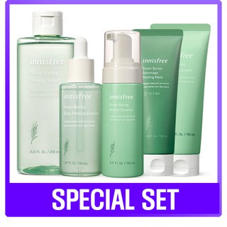 innisfree Green Barley Set (Mask, Toner, Cleanser, Cleansing Cream)